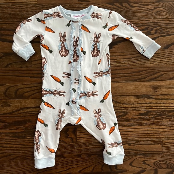 Posh Pickle Peter Rabbit Pima Cotton Girl Zip PJs - Picture 1 of 4